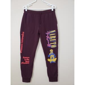 Naruto Shippuden Anime Sweatpants Mens Size S Joggers Ramen Noodle Viz Media
